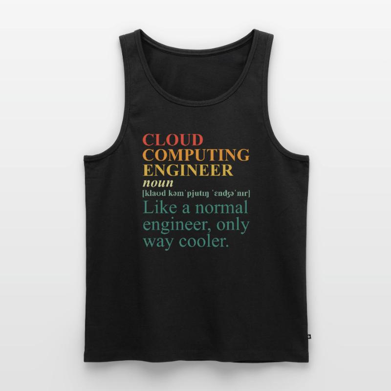 Cloud Computing Engineer Definition Retro Computer Männer Premium Bio Tank Top