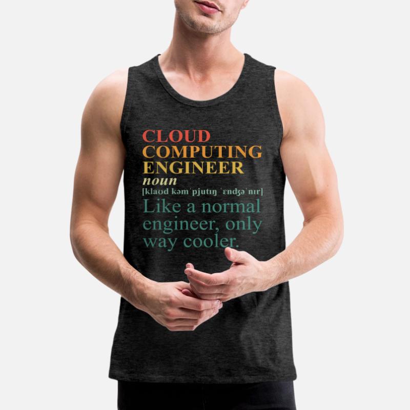 Cloud Computing Engineer Definition Retro Computer Männer Premium Bio Tank Top
