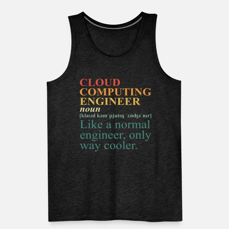 Cloud Computing Engineer Definition Retro Computer Männer Premium Bio Tank Top