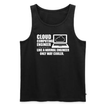 Cloud Computing Engineer Definition Retro Computer - Männer Premium Bio Tank Top - Schwarz - Vorne - Michal (187cm)
