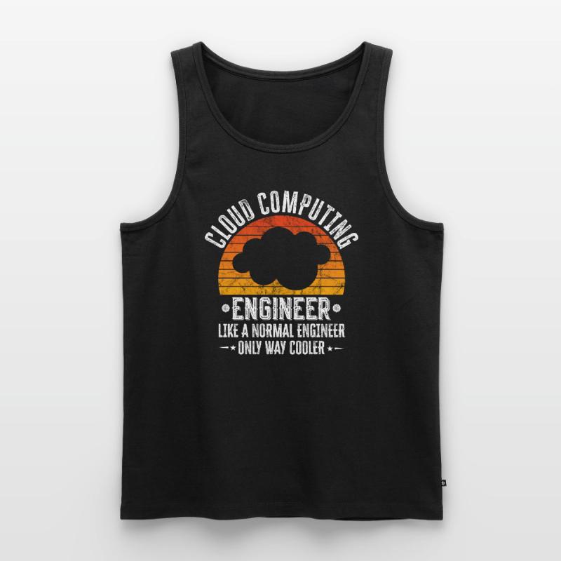 Cloud Computing Engineer Definition Retro Computer Männer Premium Bio Tank Top