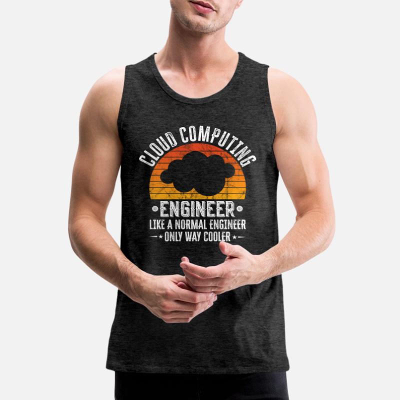 Cloud Computing Engineer Definition Retro Computer Männer Premium Bio Tank Top