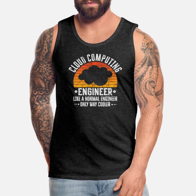 Cloud Computing Engineer Definition Retro Computer Männer Premium Bio Tank Top