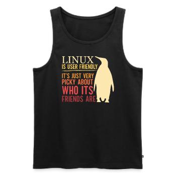 Linux Is User Friendly - Cloud Computing Engineer - Männer Premium Bio Tank Top - Schwarz - Vorne - Michal (187cm)