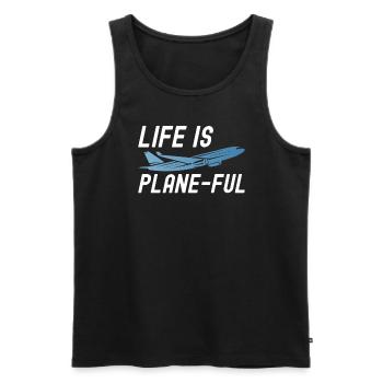 Airline Pilot Aviation Captain Jumbo Jet - Men's Premium Organic Tank Top - black - Front - AI Model Male 178 light (178cm)