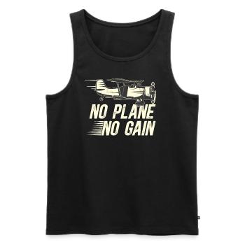 Captain Airline Pilot Jumbo Jet - Men's Premium Organic Tank Top - black - Front - AI Model Male 178 light (178cm)
