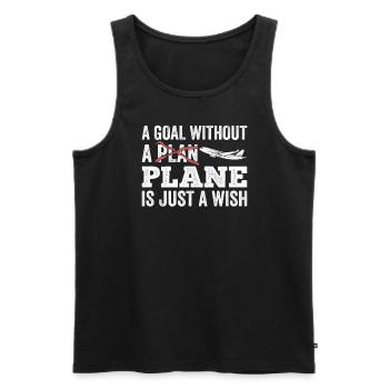 Captain Airline Pilot Jumbo Jet - Men's Premium Organic Tank Top - black - Front - AI Model Male 178 light (178cm)