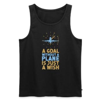 Captain Airline Pilot Jumbo Jet - Men's Premium Organic Tank Top - black - Front - AI Model Male 178 light (178cm)
