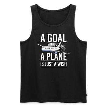 Captain Airline Pilot Jumbo Jet - Men's Premium Organic Tank Top - black - Front - AI Model Male 178 light (178cm)