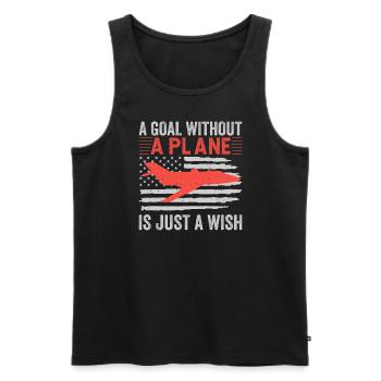 Captain Airline Pilot Jumbo Jet - Men's Premium Organic Tank Top - black - Front - AI Model Male 178 light (178cm)