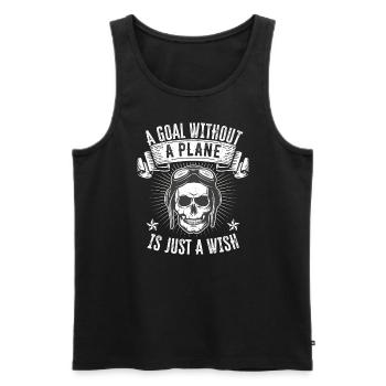Captain Airline Pilot Jumbo Jet - Men's Premium Organic Tank Top - black - Front - AI Model Male 178 light (178cm)