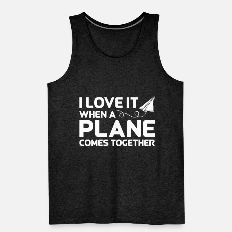 Airline Pilot Pun Flugzeug Luftfahrt Flugzeugpilot Männer Premium Bio Tank Top