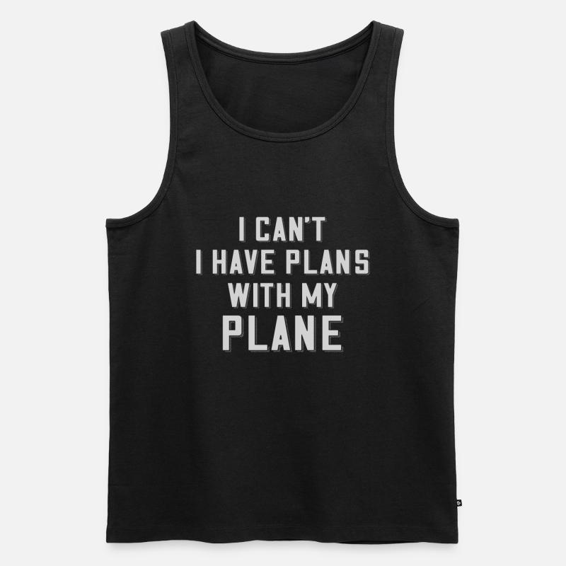 Airline Pilot Pun Flugzeugpiloten - Männer Premium Bio Tank Top - Schwarz