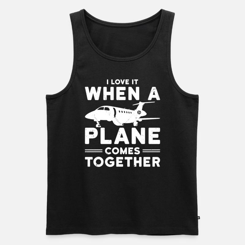 Airline Pilot Flugzeug Fluggesellschaft LInienflug - Männer Premium Bio Tank Top - Schwarz