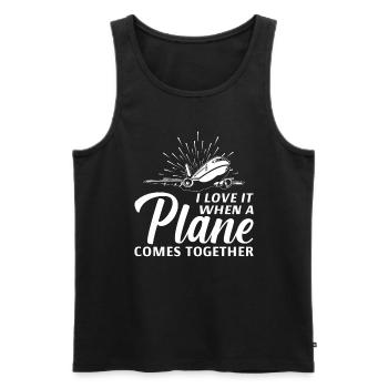 Airline Pilot - Männer Premium Bio Tank Top - Schwarz - Vorne - AI Model Male 178 light (178cm)