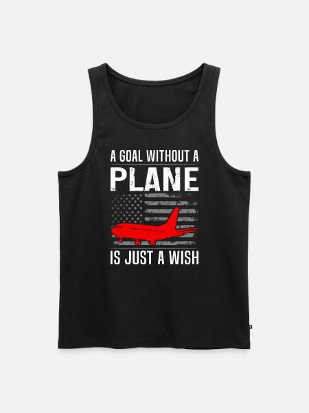 Zitat eines Airline-Piloten - Männer Premium Bio Tank Top - Schwarz