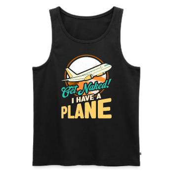 Airline Pilot Zitat Ich habe einen Flugzeugpiloten - Männer Premium Bio Tank Top - Schwarz - Vorne - AI Model Male 178 light (178cm)