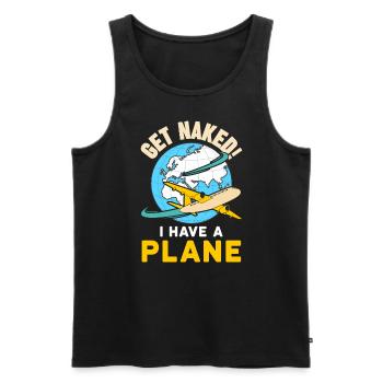 Airline Pilot Zitat Ich habe einen Flugzeugpiloten - Männer Premium Bio Tank Top - Schwarz - Vorne - AI Model Male 178 light (178cm)