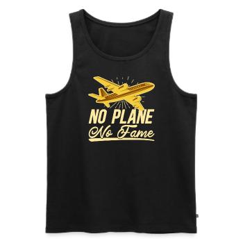 Airline Pilot Aviation Pun für Linienflug Piloten - Männer Premium Bio Tank Top - Schwarz - Vorne - AI Model Male 178 light (178cm)