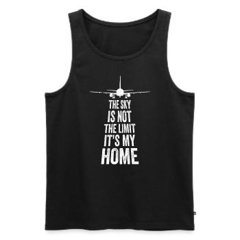 Le ciel n’est pas la limite de l’aviation pilote - Débardeur bio Premium Homme - noir - Devant - Michal (187cm)