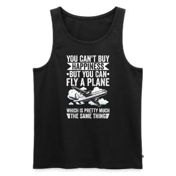 Professional Pilot Flight License Pilot - Men's Premium Organic Tank Top - black - Front - AI Model Male 178 light (178cm)
