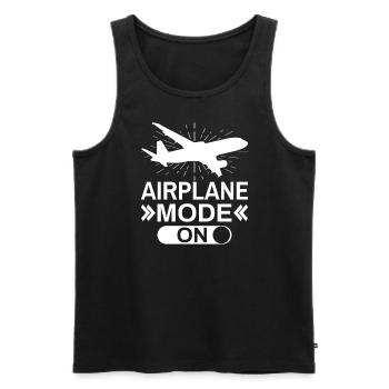 Mode d’avion Pilote d’avion Disant - Débardeur bio Premium Homme - noir - Devant - AI Model Male 178 light (178cm)