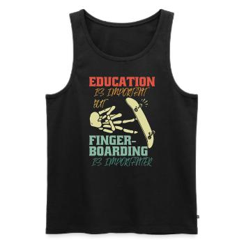 Fingerboard Finger Skateboard - Débardeur bio Premium Homme - noir - Devant - Michal (187cm)