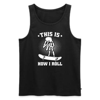 Fingerboard Finger Skateboarding Fingerboarding - Männer Premium Bio Tank Top - Schwarz - Vorne - Michal (187cm)