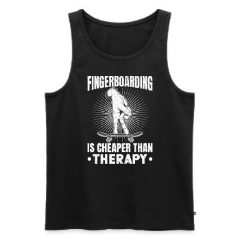 Fingerboard Finger Skateboarding Fingerboarding - Männer Premium Bio Tank Top - Schwarz - Vorne - Michal (187cm)