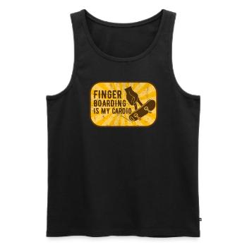 Fingerboard Finger Skateboarding Fingerboarding - Männer Premium Bio Tank Top - Schwarz - Vorne - Michal (187cm)