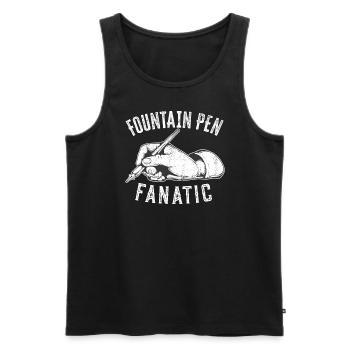 Füllfederhalter Füller Tinte Spruch Kalligraphie - Männer Premium Bio Tank Top - Schwarz - Vorne - Michal (187cm)