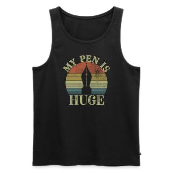 Mein Stift ist riesig Füllfederhalter Schreibgerät - Männer Premium Bio Tank Top - Schwarz - Vorne - AI Model Male 178 light (178cm)