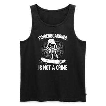 Lustiger Fingerboard-Fingerboard-Fingerboard-Trick - Männer Premium Bio Tank Top - Schwarz - Vorne - Michal (187cm)