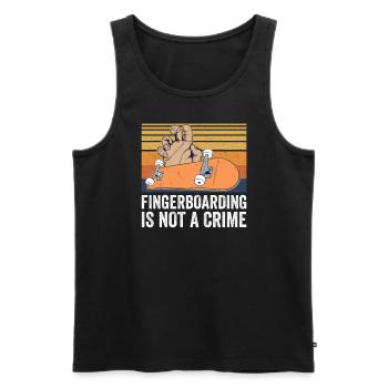 Fingerboard Finger Skateboarding Fingerboarding - Männer Premium Bio Tank Top - Schwarz - Vorne - Michal (187cm)
