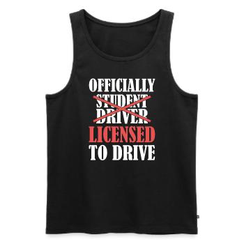 Offiziell zugelassene Fahrerlaubnis — Fahrprüfung - Männer Premium Bio Tank Top - Schwarz - Vorne - Michal (187cm)