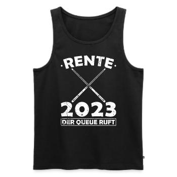 Rente 2023 Billiard Queue Ruhestand Billard - Männer Premium Bio Tank Top - Schwarz - Vorne - Michal (187cm)