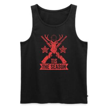 Chasse aux bois de cerf Chasse Saison de chasse - Débardeur bio Premium Homme - noir - Devant - AI Model Male 178 light (178cm)