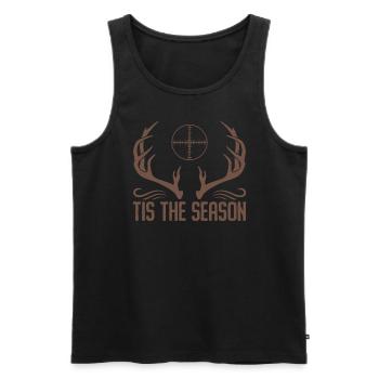 Chasse aux bois de cerf Chasse Saison de chasse - Débardeur bio Premium Homme - noir - Devant - AI Model Male 178 light (178cm)
