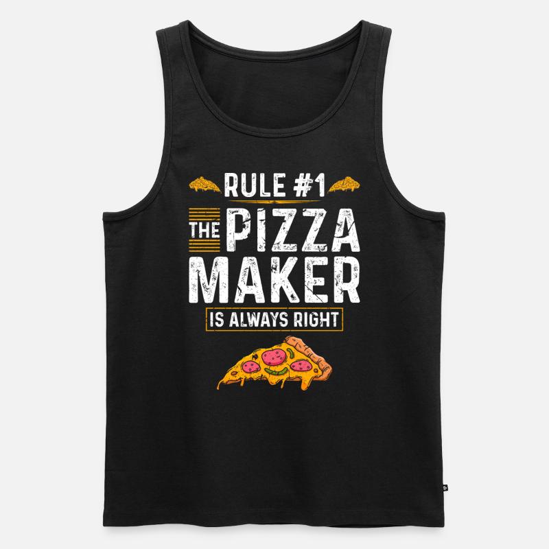 Pizza Baker Männer Pizzabäcker - Männer Premium Bio Tank Top - Schwarz