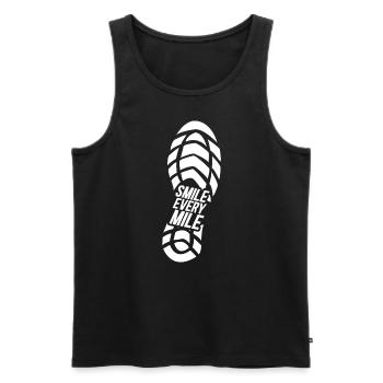 Smile Every Mile - Männer Premium Bio Tank Top - Schwarz - Vorne - AI Model Male 178 light (178cm)