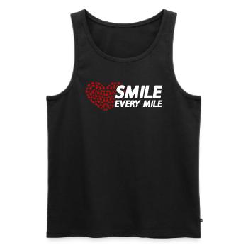 Smile Every Mile - Running Training Marathon Running - Men's Premium Organic Tank Top - black - Front - AI Model Male 178 light (178cm)