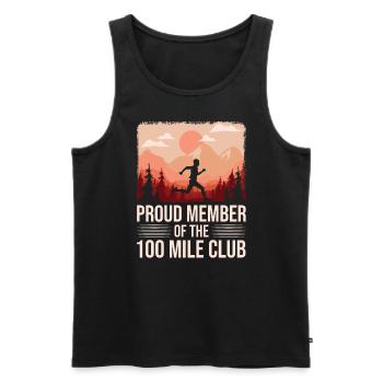 100 Mile Club Ultra Run Trail Running Ultrarunners - Men's Premium Organic Tank Top - black - Front - AI Model Male 178 light (178cm)