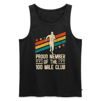 100 Mile Club Ultra Run Trailrunning Ultraläufer - Männer Premium Bio Tank Top - Schwarz - Vorne - AI Model Male 178 light (178cm)