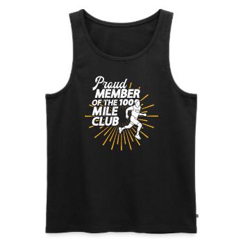 100 Mile Club Ultra Run Trail Running Ultrarunners - Men's Premium Organic Tank Top - black - Front - Michal (187cm)