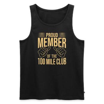 100 Mile Club Ultra Run Trail Running Ultrarunners - Men's Premium Organic Tank Top - black - Front - Michal (187cm)