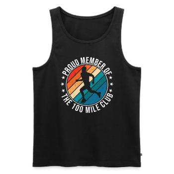 100 Mile Club Ultra Run Trail Running Ultrarunners - Men's Premium Organic Tank Top - black - Front - AI Model Male 178 light (178cm)