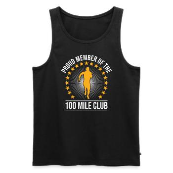 100 Mile Club Ultra Run Trail Running Ultrarunners - Men's Premium Organic Tank Top - black - Front - Michal (187cm)