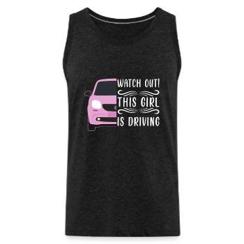 Driving licence test Driving test - Men's Premium Organic Tank Top - charcoal grey - Front - Alexander (188cm)