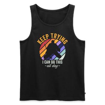 Field Hockey Goalie Hockey Goalie Saying - Men's Premium Organic Tank Top - black - Front - Michal (187cm)