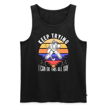 Field Hockey Goalie Hockey Goalie Saying - Men's Premium Organic Tank Top - black - Front - Michal (187cm)